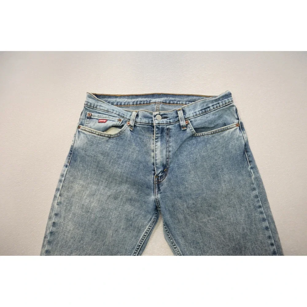 Levi's 511 Slim Jeans Mens 34x32 Light Blue Acid Wash Denim‎ Excellent